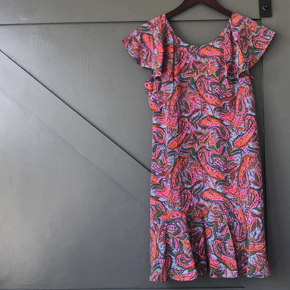 J.Crew beautiful and bright dress!